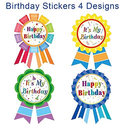 Fancy Land Happy Birthday Stickers for Kids Classroom Birthday Gifts 200 | Birthday Badge Stickers, It's My Birthday Stickers, Student Birthday Gifts from Teacher, Birthday Party Decoration, Classic thumbnail 4