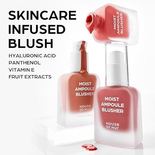 House of Hur Moist Ampoule Blusher with 50% Moisture Essence | Hydrating & Long-Lasting Blush | 0.33 fl. oz. (9 Shades) - Cherry Blossom thumbnail 4