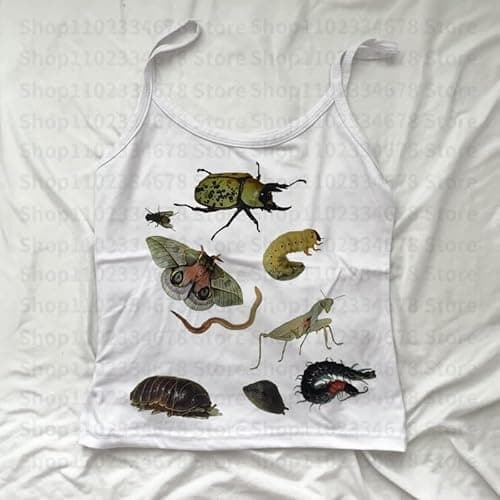 JOLILUNA Whimsy Graphic Baby Tee Fashion Whimsical Clothes for Women Y2k Whimsy Vest Summer 2025 thumbnail 7
