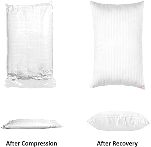 EIUE Hotel Collection Bed Pillows for Sleeping 2 Pack Queen Size，Pillows for Side and Back Sleepers,Super Soft Down Alternative Microfiber Filled Pillows,20 x 30 Inches thumbnail 5