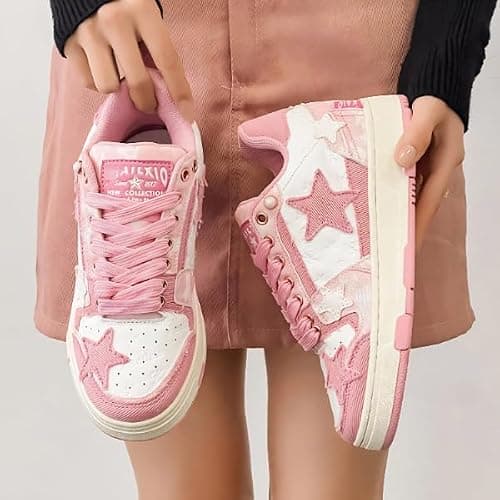 ACARITOUCH Retro Star Platform Shoes Vintage Chunky Sneakers for Women Men Trendy Casual Aesthetic Y2k Skate Shoes thumbnail 4