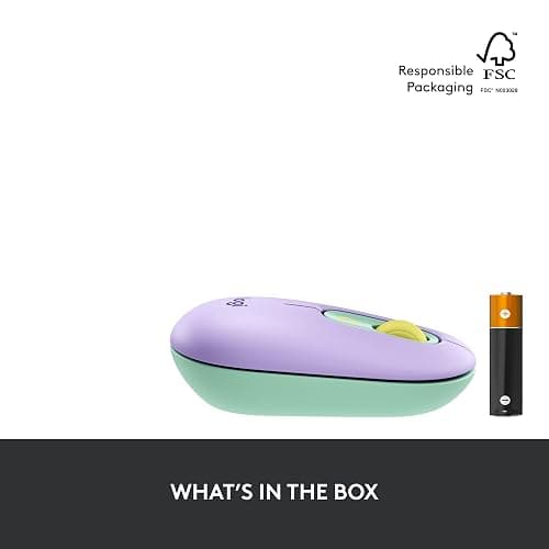 Logitech POP Mouse, Wireless Mouse with Customizable Emojis, SilentTouch Technology, Precision/Speed Scroll, Compact Design, Bluetooth, Multi-Device, OS Compatible - Daydream Mint - Daydream Mint - Mouse thumbnail 9