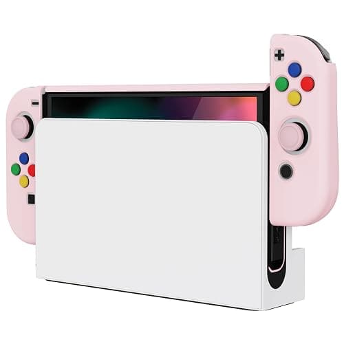 PlayVital AlterGrips Protective Slim Case for Nintendo Switch OLED, Ergonomic Grip Cover for Joycon, Dockable Hard Shell for Switch OLED w/Thumb Grip Caps & Button Caps thumbnail 6