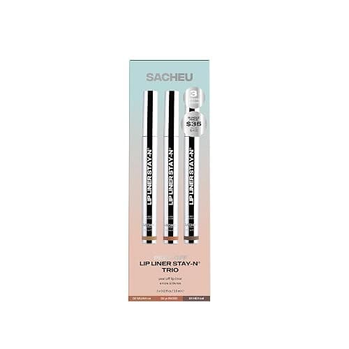 Sacheu Lip Liner STAY-N Peel Off Lip Stain — Long Lasting Matte Lip Tattoo Transfer Proof Lipstain Infused with Hyaluronic Acid & Vitamin E for All Skin Types — Vegan & Cruelty-Free, Core Bundle thumbnail 9