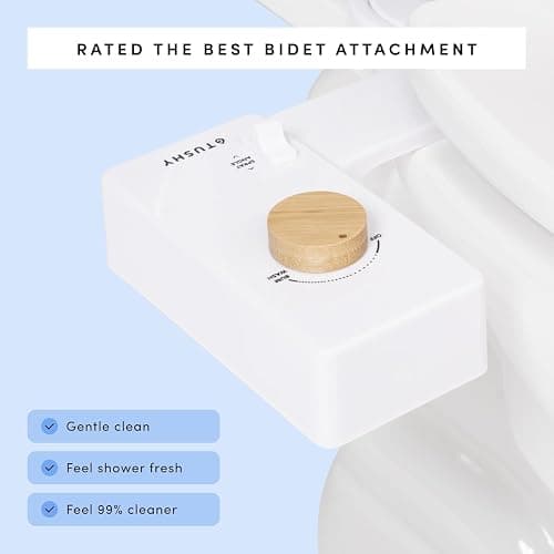 TUSHY Classic 3.0 Bidet Toilet Seat Attachment - A Non-Electric Self Cleaning Water Sprayer with Adjustable Water Pressure Nozzle, Angle Control & Easy Home Installation (Platinum) thumbnail 2