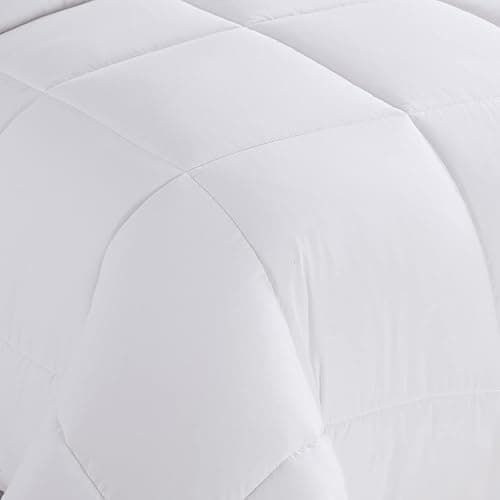 Sweet Home Collection 5 Piece Comforter Set Bag Solid Color All Season Soft Down Alternative Blanket & Luxurious Microfiber Bed Sheets, White, Twin thumbnail 4
