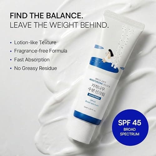 ROUND LAB Birch Juice Moisturizing UV LOCK SPF 45, 1.69 Fl Oz, Hydrating Lotion-like Lightweight Glow Sunscreen for Sensitive Skin, No White Cast, Fragrance-Free, Protector Solar, Korean Sunscreen thumbnail 4