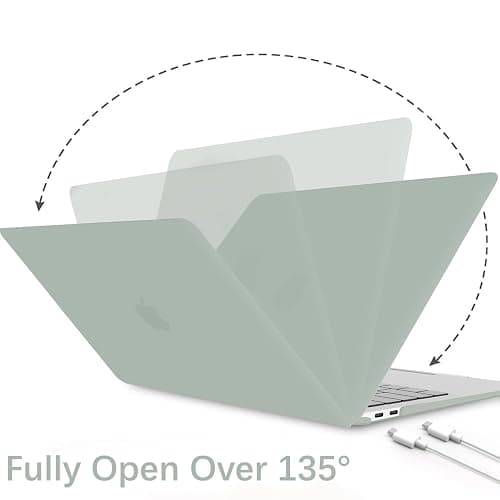 B BELK Compatible with MacBook Air 13 inch Case M1 2022 2021 2020 2019 2018 A2337 A2179 A1932, Matte Plastic Hard Shell+ Keyboard Cover+ Screen Protector for MacBook Air 13.3 inch Case, Antique Green thumbnail 5