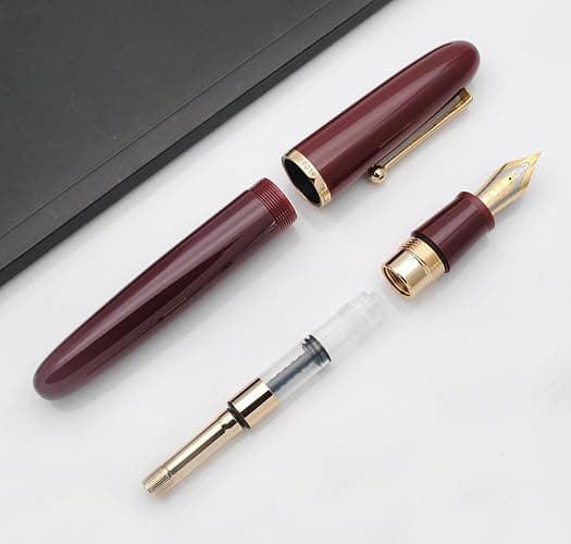 JINHAO 9019 Fountain Pen Dadao Series with High-capacity Ink Converter (Wine Red, Medium Nib 0.7mm) thumbnail 5