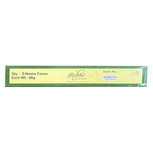 Reshma Beauty Pack of 3 Jumbo Henna Cones for Hair, 50g Each 100% Natural Ready to Use Henna Paste Hair Color Infused with Eucalyptus Oil, Nourishing & Long-Lasting Ayurvedic Hair Dye (Original) - 1.67 Ounce (Pack of 3) thumbnail 6
