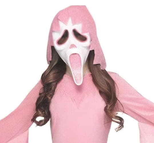 Fun World Sparkle Ghost Face Child Costume, Pink, X-Large thumbnail 2