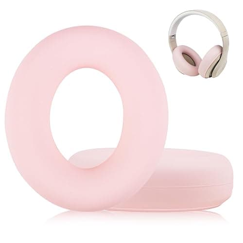 Adhiper Sweat Ear Covers for Beats Studio Pro Headphones, Silicone Headphone Case Covers for Beats Studio Pro Accessories, Washable & Sweat Proof Ear Pads Cover - Pink - Image 1