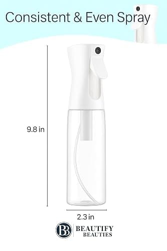 BeautifyBeauties Spray Bottle For Hair – Continuous Mister Spray Bottle for Hairstyling, Cleaning, Plants, Pets, Barbers, Salons, Essential Oil Scents (10.1 Ounce) thumbnail 7