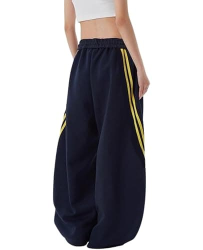 Chmnigma Wide Leg Sweatpants for Women Men Baggy Casual Joggers Barrel Sweat Pants Elastic Waist Drawstring Pants thumbnail 6