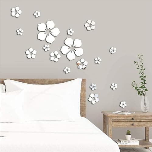 QEXUJOW Wandaufkleber,18 Stück Spiegel Wandaufkleber,DIY Kunst Wandtattoos,Verwendet für Die Hintergrunddekoration Von Schlafzimmer,Badezimmer,Zimmer,Wohnzimmer(Silber) thumbnail 3