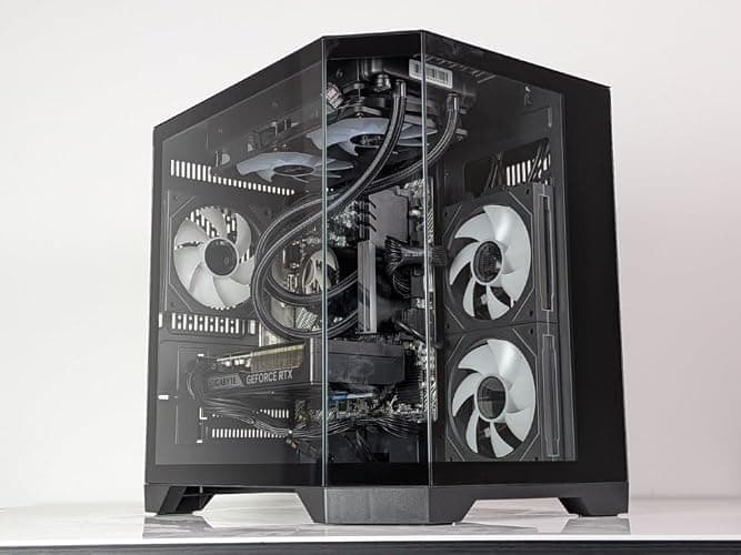 ionz Gaming PC - Desktop Computer, Ryzen 7 5800X, NVIDIA RTX 5060 Ti, 16GB RAM, 240mm AIO Liquid Cooler, 1TB NVMe SSD, 650W 80+ PSU, WiFi, Windows 11, Apex Mini Black thumbnail 3