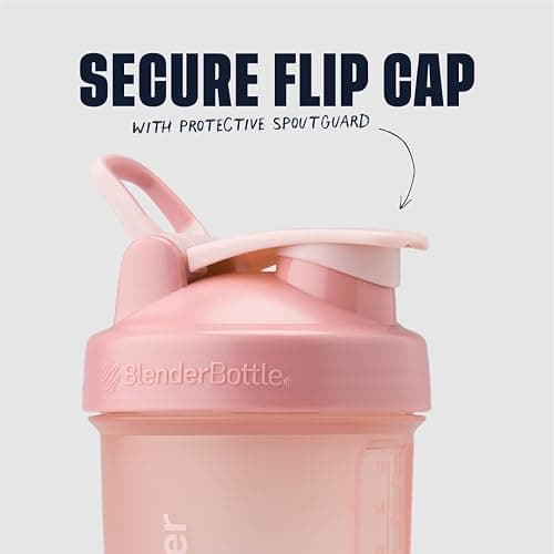 BlenderBottle Shaker Bottle with Pill Organizer and Storage for Protein Powder, Classic V2 ProStak System, 22-Ounce, Rose Pink thumbnail 4