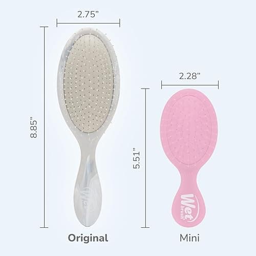 Wet Brush Original Detangler, Grey (Matte Marble), Ultra-Soft IntelliFlex Bristles Glide Through Tangles, Detangling Hair Brush (Wet & Dry), Women & Men, Limited Edition - 1 Count (Pack of 1) - Matte Marble Grey thumbnail 5