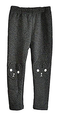 BOWKITE Kids Girls Winter Leggings Bunny Printed Thick Warm Fleece Pants for 2-7 Years thumbnail 6