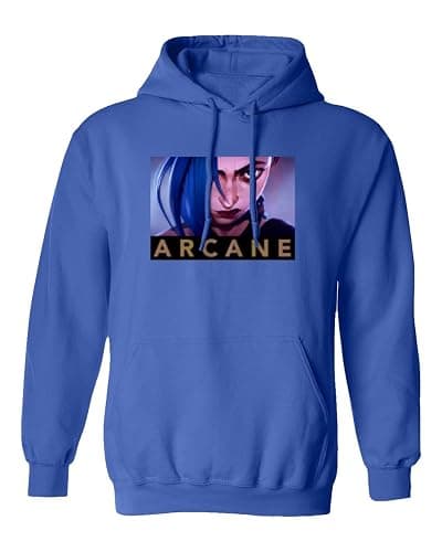 Heroes Of Arcane Animation Game League Unisex Hooded Sweatshirt - Small - Royal - Image 1