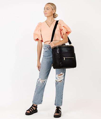 FAWN DESIGN The Original Diaper Bag, Faux Leather Diaper Bag Backpack, Vegan Leather, Large Capacity Baby Bag for Mom thumbnail 6