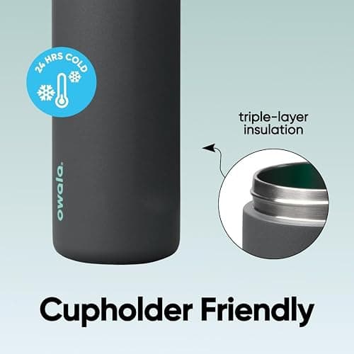 Owala FreeSip Stainless Steel Water Bottle 24 oz Foggy Tide thumbnail 4