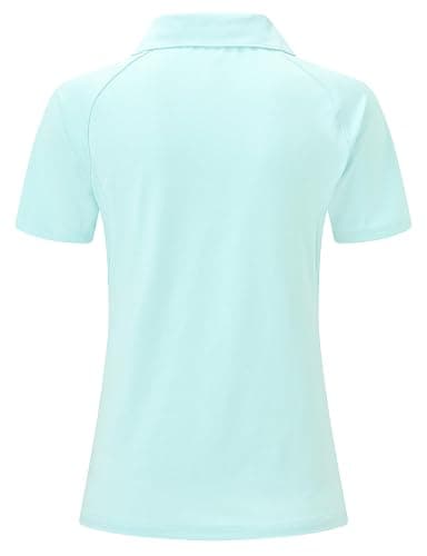 BGOWATU Women's Short Sleeve Golf Polo Shirts 1/4 Zip Tennis Tops Collared T-Shirts UV Protection Quick Dry thumbnail 3