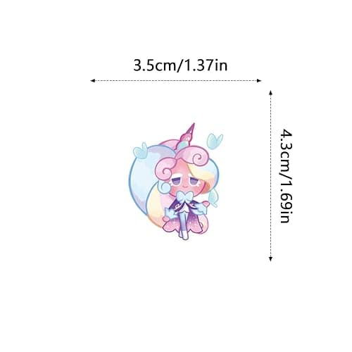 205pcs Cookie Run Kingdom Aesthetics Cartoon Waterproof Vinyl Stickersfor Water Bottles Laptop Suitcase for Birthday Party Supplies Halloween Decoration Favors thumbnail 3