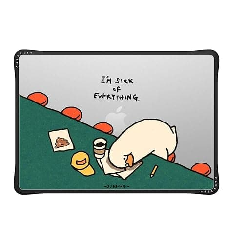 CASETiFY Impact MacBook Air 15" (M2-M5) Case [Cushioned Impact Corners/Scratch-Resistant/Anti-Slip Grip] - I'm Sick of Everything - Clear Black - Image 1