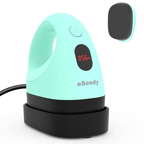 eSeedy Mini Heat Press Machine, 3 Heat Settings& Fast Heating, 15 Mins Auto-Off, Insulated Safety Base, Mini Iron for Crafting, T Shirts, Hats, Heating Transfer Projects (Green) - Image 1