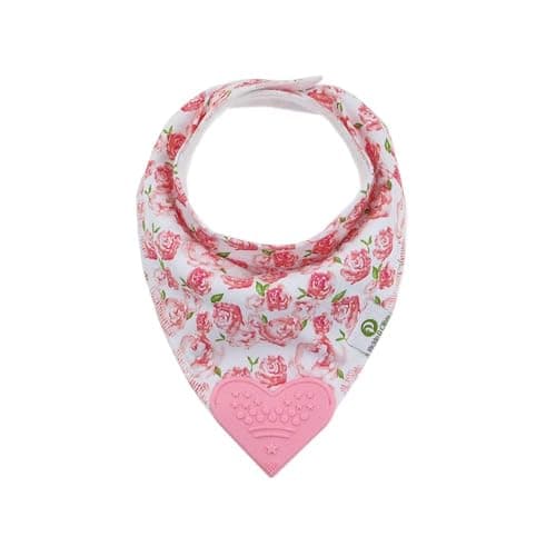 Pickle & Olive Baby Bandana Teething Bibs with Attached Teether- Set of 4 - Floral thumbnail 7
