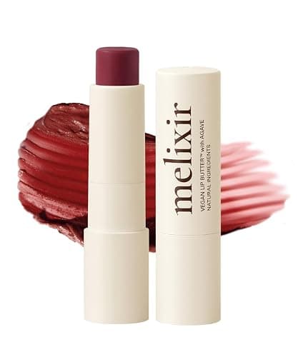 Melixir Vegan Lip Butter (12 Colors), Hydrating Tinted Lip Balm Stick, Bee-Free, Petrolatum-Free, Plant-Based, Moisturizes Dry & Chapped Lips With Shea Butter, Sheer, Natural Finish - #11 Autumn Rain - Image 1