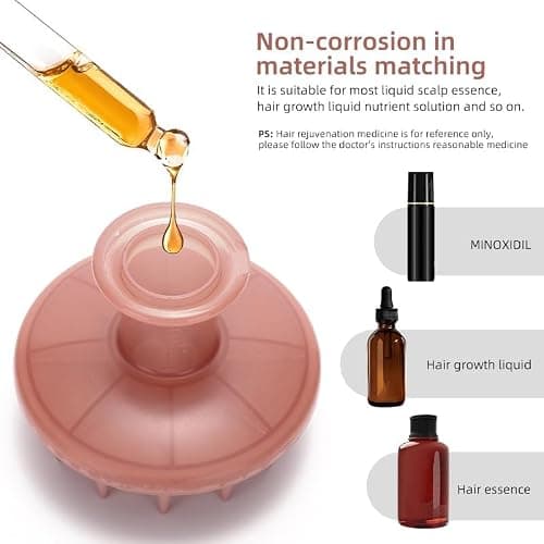 Hair Growth Oil Applicator, Hair Oil Comb for Serums and Oils, Scalp Applicator Comb with Silicone bristles for Scalp Massager Relaxing, Root Comb Applicator for Hair Care and Nourishment (Complexion) thumbnail 8