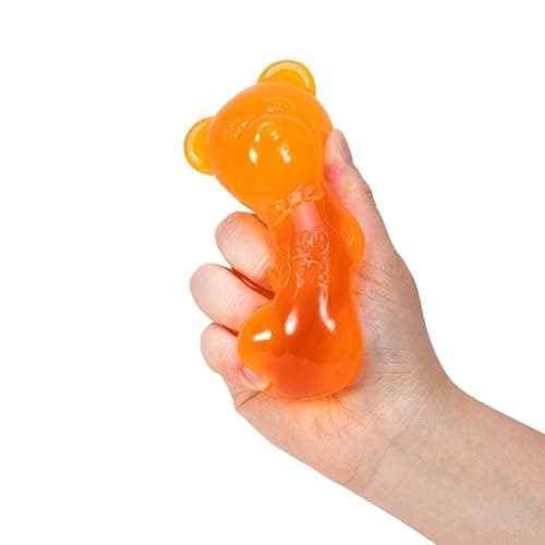 Schylling NeeDoh Gummy Bear - Sensory Fidget Toy with Jelly-Like Filling - 3.5" Tall - Orange (Pack of 1) thumbnail 6