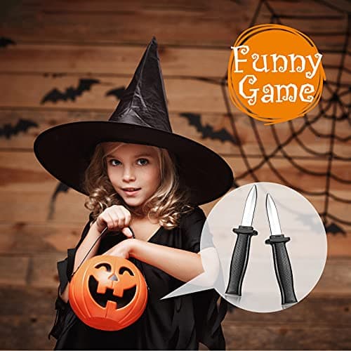 Sumind 4 Pieces Retractable Fake Knife Retractable Prop Knife Gag Magic Toy Fake Dagger Halloween Joke Disappear Blade Trick for Playing Joke thumbnail 4