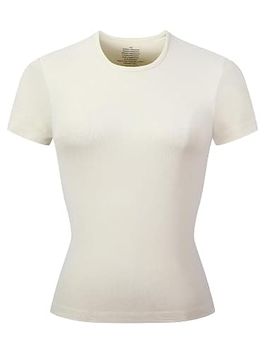 MCEDAR Womens Seamless Soft Smoothing T-Shirts Short Sleeve Slim Fit Basic Tees Crew Neck Casual Shirts thumbnail 5