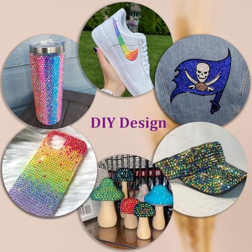 34000Pcs Resin Jelly Rhinestones for Bedazzling, Multicolor 3mm Flatback Gems for Diamond Art, Bedazzler Kit with 3Pcs 10ml B7000 Jewelry Glue for Bedazzle Thing Crafting Book Nail Art thumbnail 5