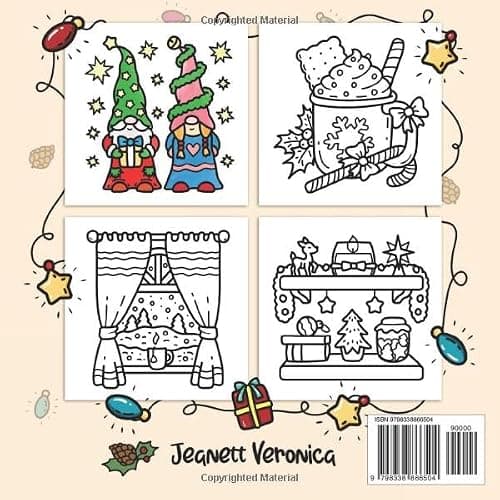 Cozy Girl Christmas Coloring Book: Bold and Easy Designs for Adults & Teens (Cozy Girl Series) thumbnail 2