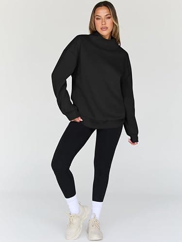 Trendy Queen Womens Oversized Sweatshirts Turtleneck Pullover Long Sleeve Hoodies Tops Fall Fashion Outfits 2025 Clothes thumbnail 5