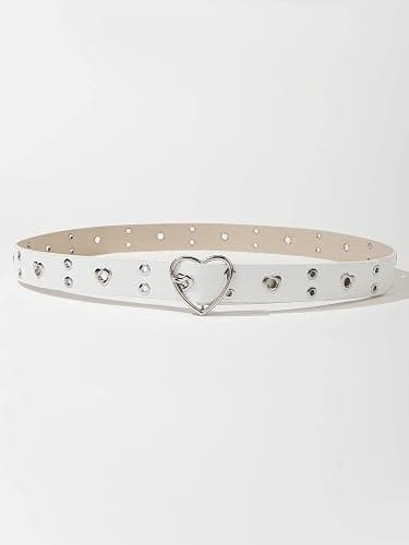 White Heart Belt - Silver Buckle thumbnail 3