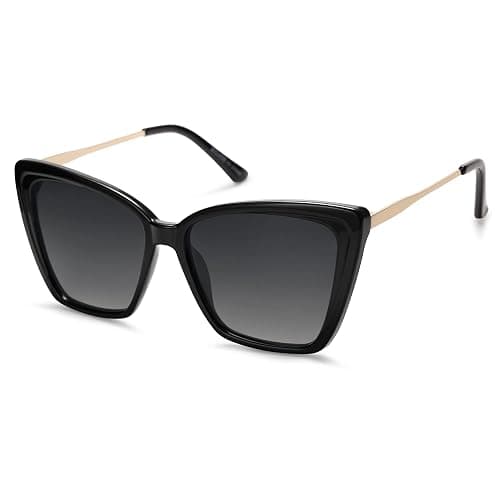 SOJOS Trendy Polarized Sunglasses For Women Retro Womens Oversized Square Cat Eye Sun Glasses UV Protection SJ2206 thumbnail 3