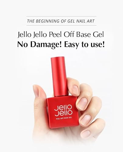 JelloJello Peel-Off Base coat Gel (10ml) + OneKillGelRemover (30ml) Set Peelable Nail Base, Easy Removal, Self Nail, UV/LED Cure thumbnail 6