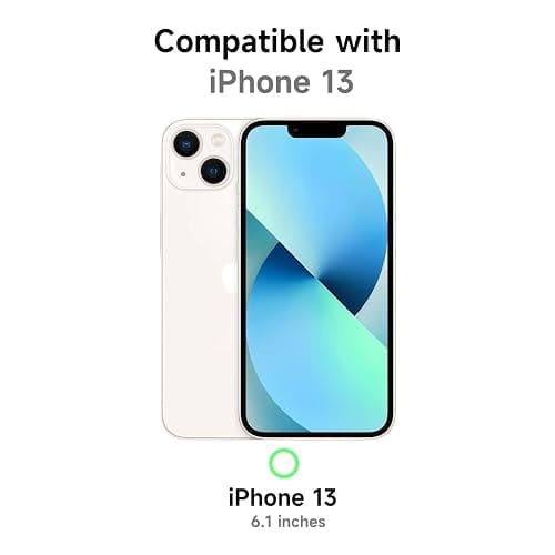 LoeoeL for iPhone 13 Case Clear, Transparent Hybrid 13 Phone Case [Hard Plastic & Soft Silicone Bumper] Acrylic Non Yellowing Thin Slim Protective Cover for Women, White thumbnail 2