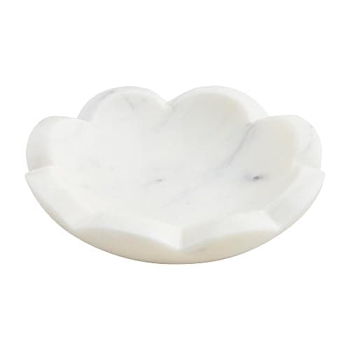 Mud Pie Scallop Marble Dish; 4.5" X 4.5" - Image 1
