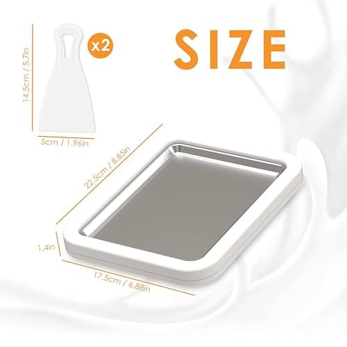 Jognee Ice Cream Roller Maker Pan, White, Includes 2 Spatulas, Manual Operation for Rolled Ice Cream, Sorbet, Frozen Yogurt, Gelato thumbnail 3