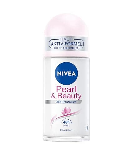 Nivea Pure Pearl & Beauty Roll-On Deodorant 50 ml Antiperspirant Roller for Nourished Armpit Skin 48-Hour Deodorant with Antibacterial Protection - Image 1