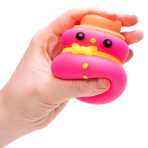 Schylling NeeDoh Squishmas Groovy Glowman - Christmas Squeeze Toy - Satisfying Snow-Like Crunch - 3.5" Tall - Color May Vary (Pack of 1) thumbnail 6