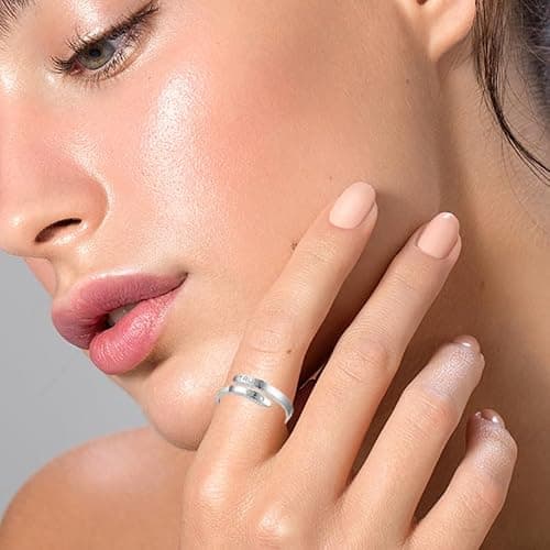 Trust God Cross Ring For Women, Silver Faith Over Fear Inspirational Rings, Adjustable Stainless Steel Religious Faith Rings Jewelry for Women and Men thumbnail 4