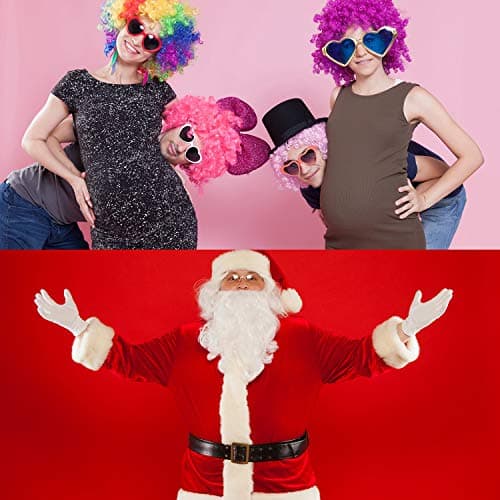 Sumind 2 Pcs Fake Pregnancy Belly Costume, Inflatable Santa Claus Belly Prop with Adjustable Strap for Halloween Christmas thumbnail 2