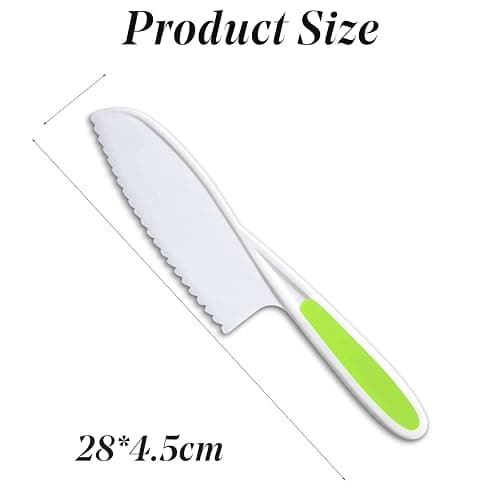 Kitchen Safety Knives for Kids, Children's Cooking Knives in 3 Sizes & Colors/Firm Grip, Serrated Edges for Vegetables, Fruits, Salad, Cake thumbnail 3